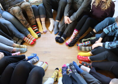 Zdjęcie kolorowych skarpetek